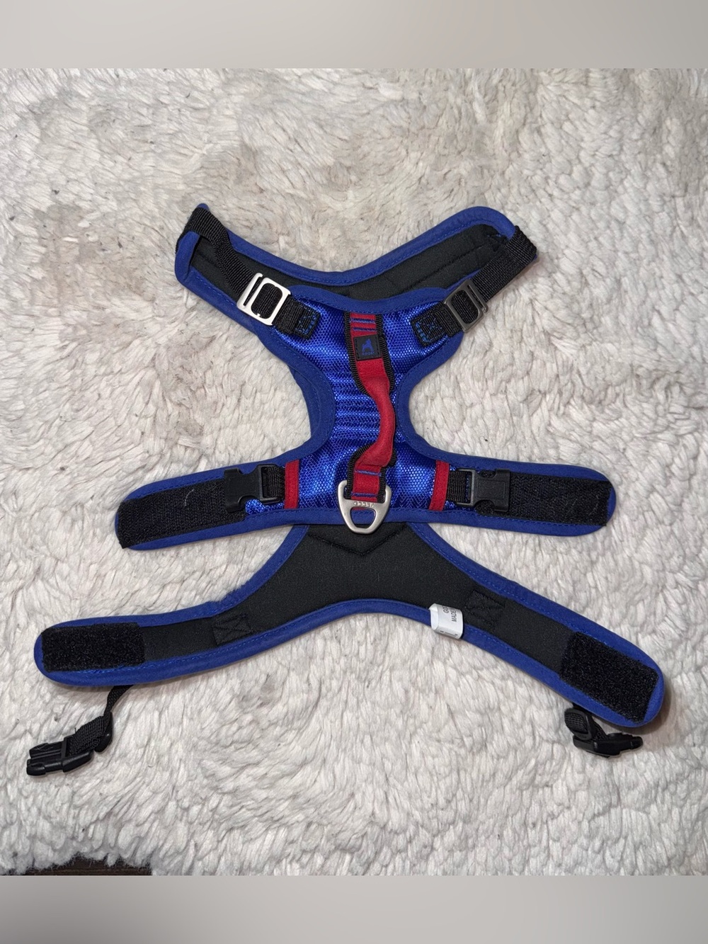 Gooby Pioneer Soft/Vest Dog Harness Size Small Blue Nylon Padded Adjustable